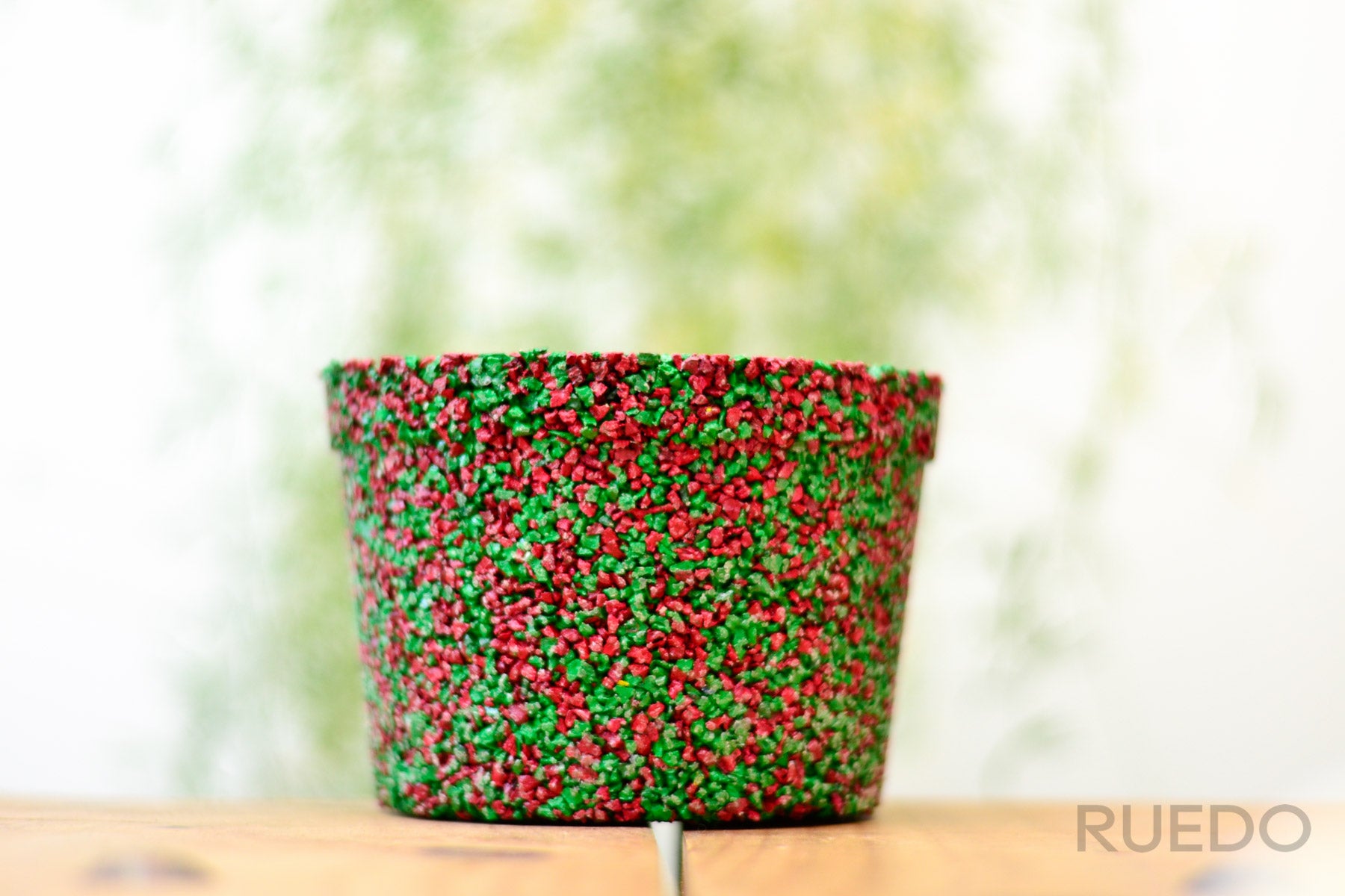 Macetero de Caucho Rojo-Verde