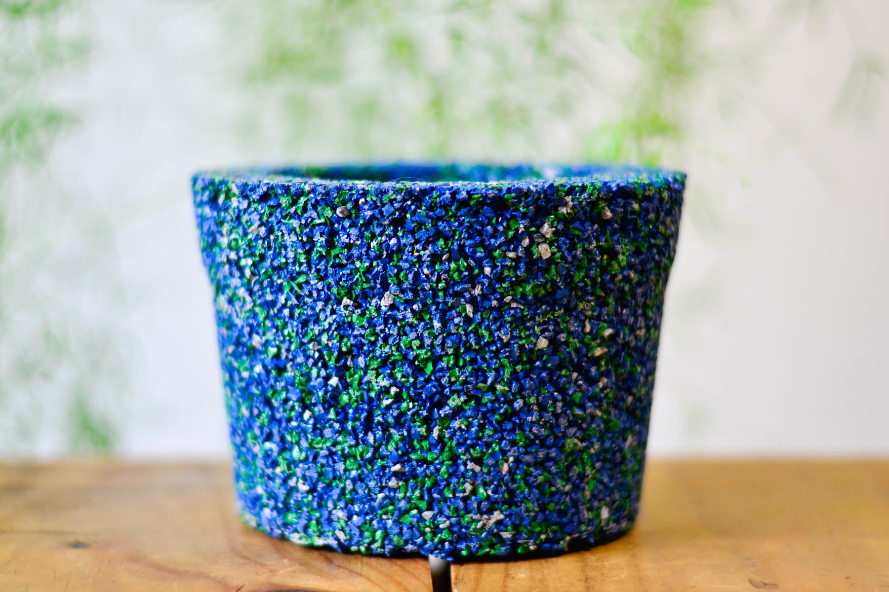 Macetero de Caucho Azul-Verde-Gris