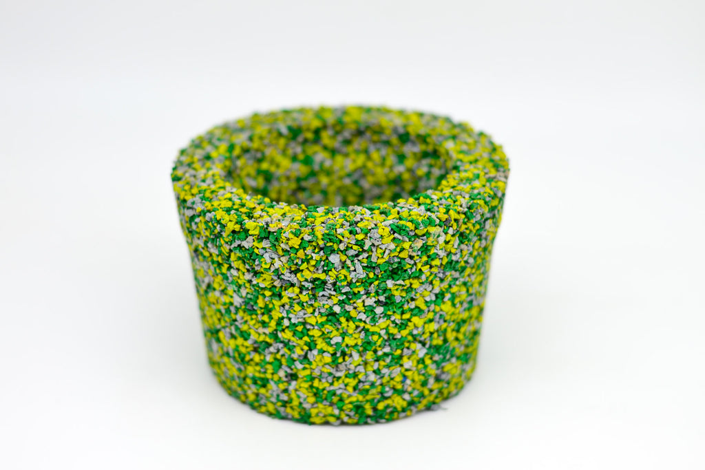 Macetero de Caucho Verde-Amarillo-Gris