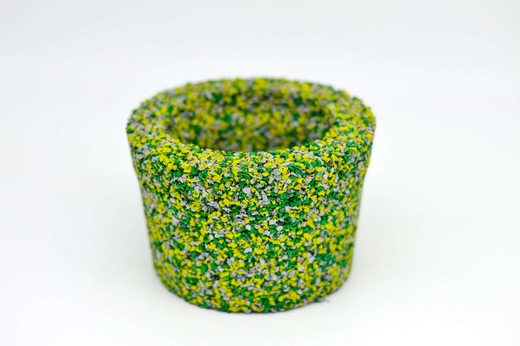 Macetero de Caucho Verde-Amarillo-Gris
