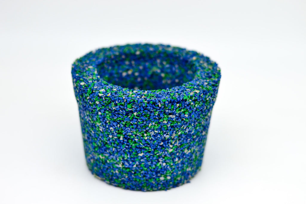 Macetero de Caucho Azul-Verde-Gris