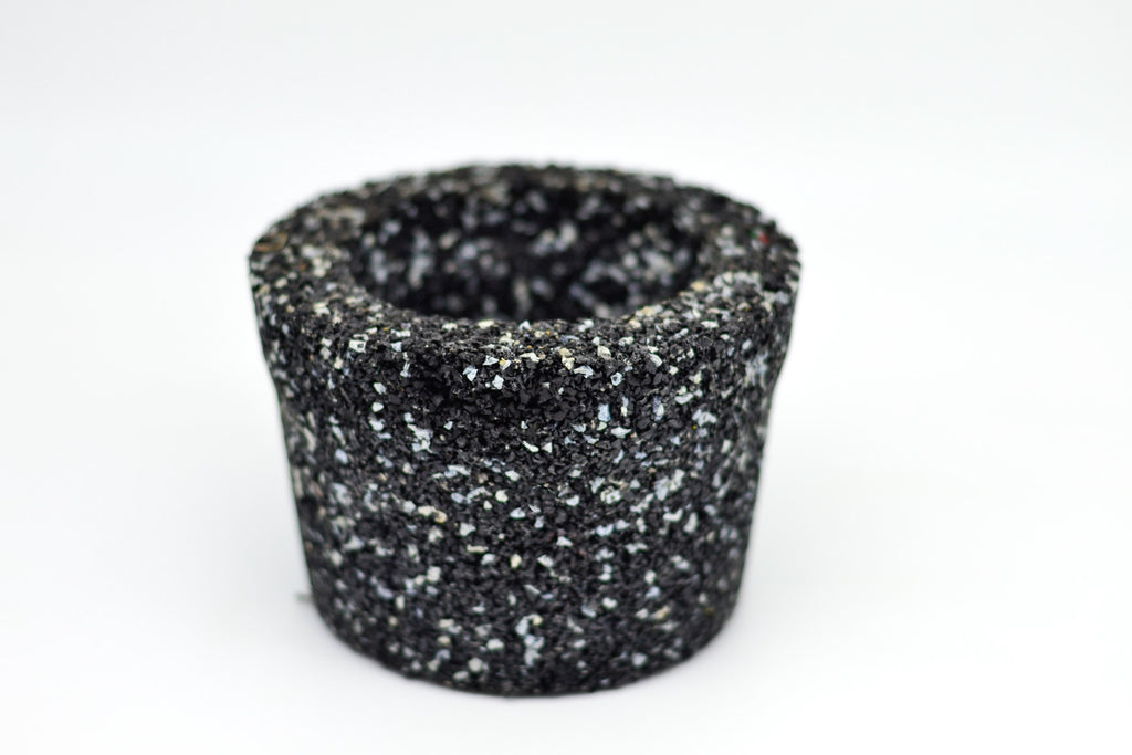 Macetero de Caucho Negro-Gris